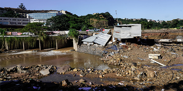 The floods that impacted Durban in April 2022 were the most catastrophic yet, recorded in KwaZulu-Natal. Credit: Chante Shatz.